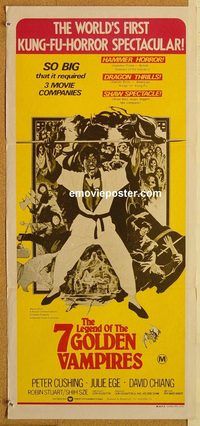 k456 7 BROTHERS MEET DRACULA Australian daybill movie poster '79 kung fu!