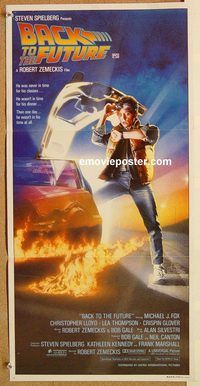 k474 BACK TO THE FUTURE Australian daybill movie poster '85 Fox, Lloyd