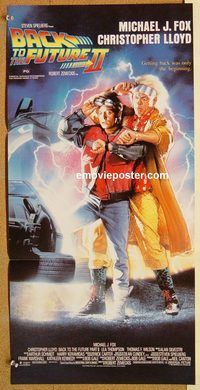 k475 BACK TO THE FUTURE 2 Australian daybill movie poster '89 Fox, Lloyd