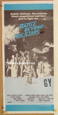 k479 BATTLE BEYOND THE STARS Australian daybill movie poster '80 Vaughn