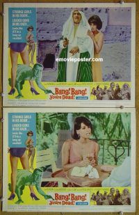 k159 BANG BANG YOU'RE DEAD 2 movie lobby cards '66 Senta Berger