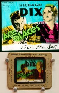 m003 ACE OF ACES movie glass lantern slide '33 Richard Dix, Allan