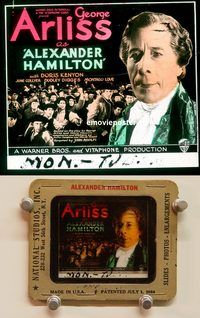m019 ALEXANDER HAMILTON movie glass lantern slide '31 George Arliss