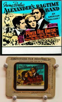 m020 ALEXANDER'S RAGTIME BAND movie glass lantern slide '38 Power