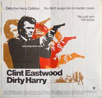 p004 DIRTY HARRY int'l six-sheet movie poster '71 great different art!
