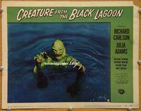p017 CREATURE FROM THE BLACK LAGOON lobby card #8 '54 close up!