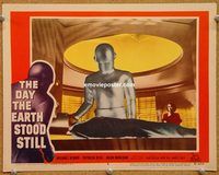 p011 DAY THE EARTH STOOD STILL LC #3 1951 c/u of Gort healing Rennie while Neal watches!