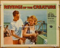 p028 REVENGE OF THE CREATURE lobby card #6 '55 girl diving!