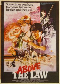 s023 ABOVE THE LAW Pakistani movie poster '86 Biao Yuen, kung fu!
