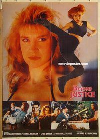 s094 BEYOND JUSTICE Pakistani movie poster '92 Rutger Hauer, Sharif