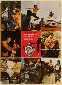 s108 BLACK DRAGON Pakistani movie poster '70s kung fu thriller!
