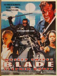 s119 BLADE Pakistani movie poster '98 Wesley Snipes, vampires!