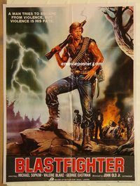 s123 BLASTFIGHTER Pakistani movie poster '84 Lamberto Bava, action!