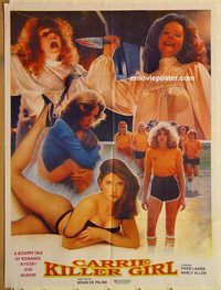 s173 CARRIE Pakistani movie poster '76 Sissy Spacek, Stephen King