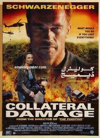 s211 COLLATERAL DAMAGE Pakistani movie poster '02 Schwarzenegger