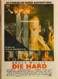 s296 DIE HARD Pakistani movie poster '88 Bruce Willis, Alan Rickman