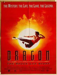 s324 DRAGON THE BRUCE LEE STORY Pakistani movie poster '93 Rob Cohen