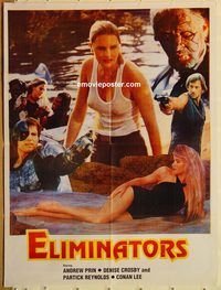 s340 ELIMINATORS Pakistani movie poster '86 cheesy ninja sci-fi!