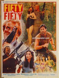 s389 FIFTY FIFTY style B Pakistani movie poster '92 Peter Weller