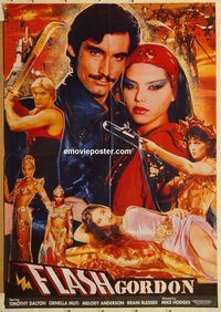 s409 FLASH GORDON Pakistani movie poster '80 Sam Jones