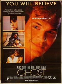 s447 GHOST Pakistani movie poster '90 Swayze, Demi Moore