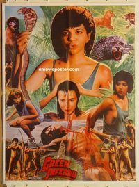 s473 GREEN INFERNO Pakistani movie poster '72 Spanish Tarzan!
