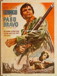 t083 STRANGER IN PASO BRAVO Pakistani movie poster '69 Anthony Steffen
