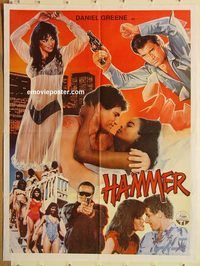 s480 HAMMERHEAD #2 Pakistani movie poster '87 Daniel Greene