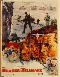 s518 HEROES OF TELEMARK Pakistani movie poster '66 Kirk Douglas