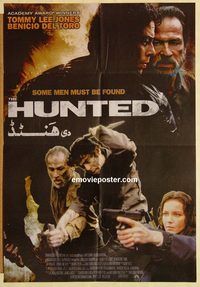 s549 HUNTED Pakistani movie poster '03 Tommy Lee Jones, Del Toro