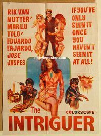 t094 SUEZ INTRIGUE Pakistani movie poster '66 Italian spy sex!