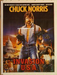 s573 INVASION USA style A Pakistani movie poster '85 Chuck Norris