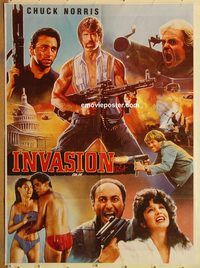 s574 INVASION USA style B Pakistani movie poster '85 Chuck Norris