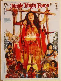 s597 JUNGLE VIRGIN FORCE Pakistani movie poster '83 sexy Lidya Kandow