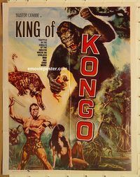 s627 KING OF THE CONGO Pakistani movie poster R70s Buster Crabbe