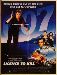 s671 LICENCE TO KILL style B Pakistani movie poster '89 Dalton, Bond
