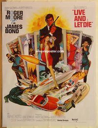 s678 LIVE & LET DIE Pakistani movie poster '73 Moore as James Bond!