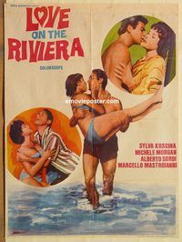 s690 LOVE ON THE RIVIERA Pakistani movie poster '63 Mastroianni
