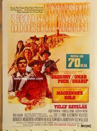 s696 MACKENNA'S GOLD style B Pakistani movie poster '69 Gregory Peck
