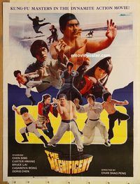 s709 MAGNIFICENT Pakistani movie poster '78 Chen Hsing, kung fu!