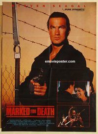s729 MARKED FOR DEATH style A Pakistani movie poster '90 Steven Seagal