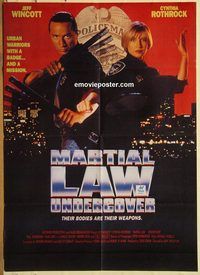 s734 MARTIAL LAW UNDERCOVER Pakistani movie poster '92 Rothrock