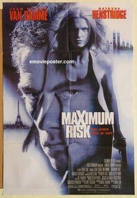 s744 MAXIMUM RISK Pakistani movie poster '96 Jean-Claude Van Damme