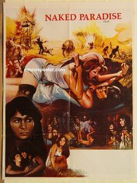 s787 NAKED PARADISE Pakistani movie poster '85 Perla Bautista