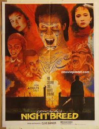 s801 NIGHT BREED Pakistani movie poster '90 Clive Barker, Cronenberg