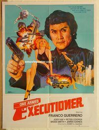 s840 ONE ARMED EXECUTIONER Pakistani movie poster '83 Guerrero, Kay