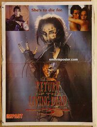 t312 RETURN OF THE LIVING DEAD 3 17x22.5 Pakistani movie poster '93