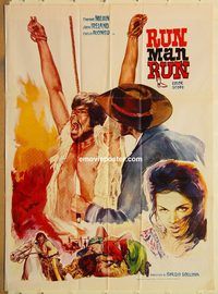 s957 RUN, MAN, RUN! Pakistani movie poster '68 Tomas Milian