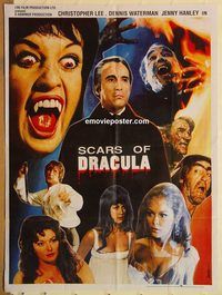 s982 SCARS OF DRACULA Pakistani movie poster '71 Lee, Hammer