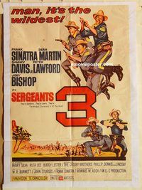 s993 SERGEANTS 3 Pakistani movie poster '62 Frank Sinatra, Dean Martin